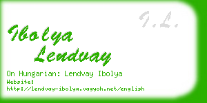 ibolya lendvay business card